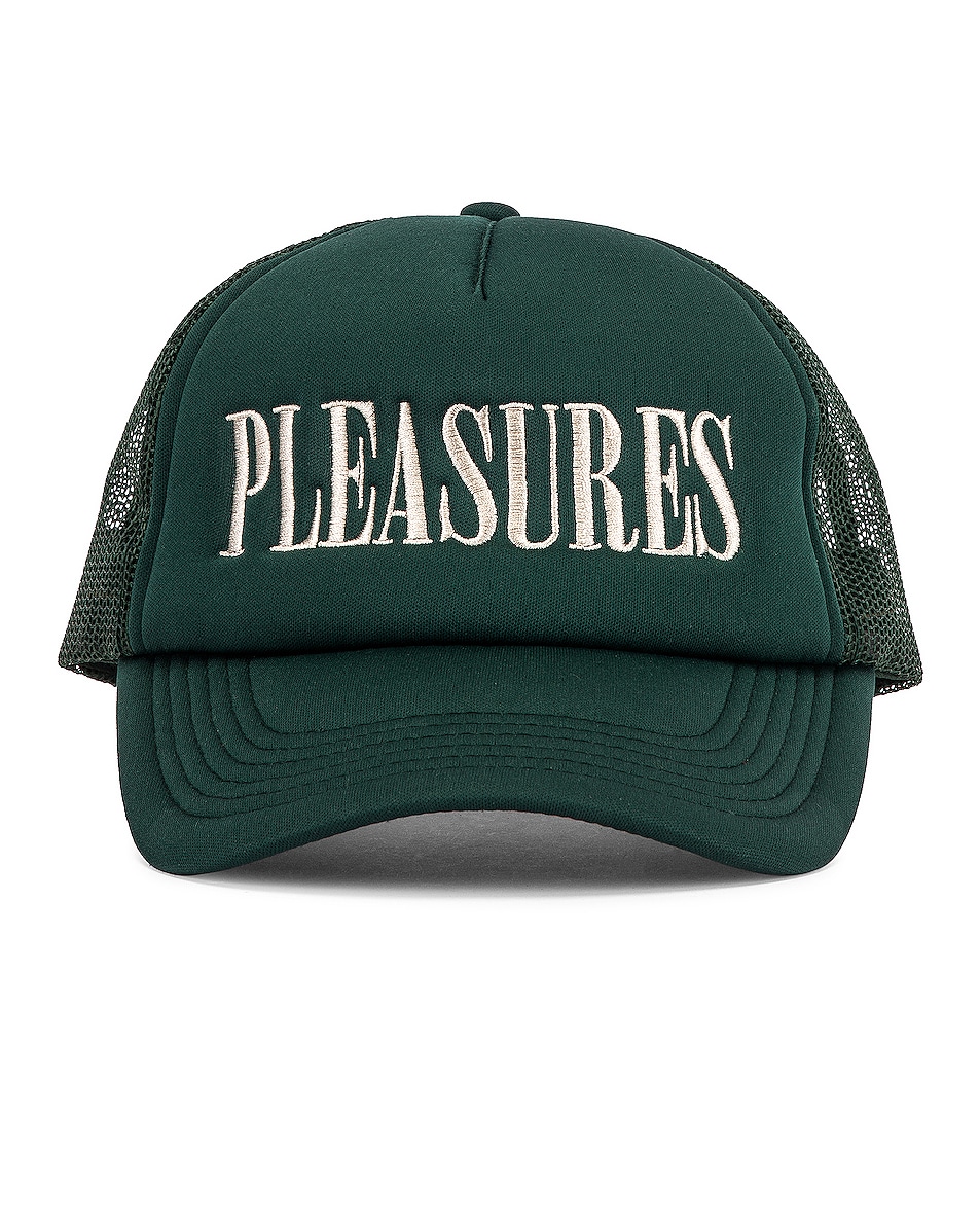 Image 1 of Pleasures Lithium Trucker Hat in Green