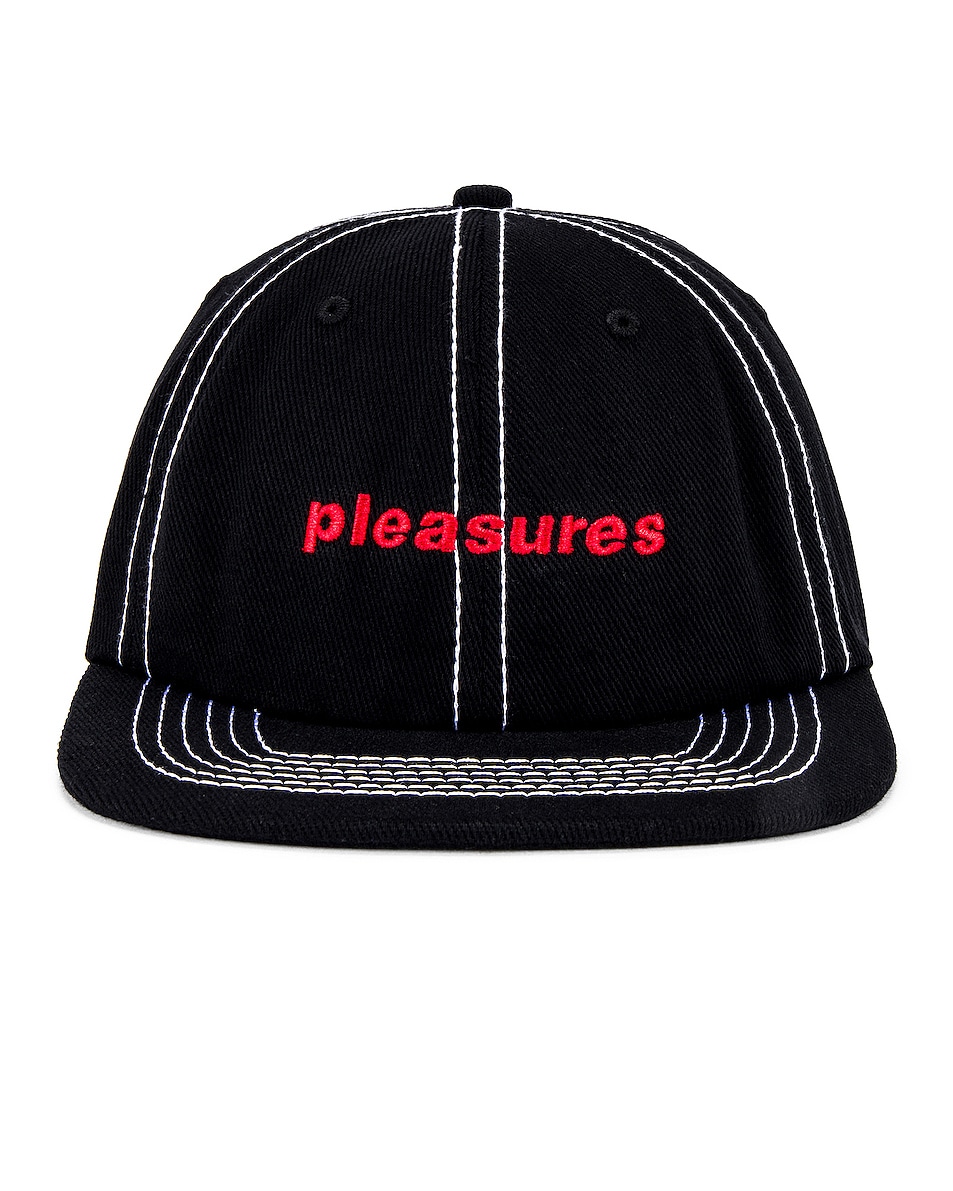 Image 1 of Pleasures Iris 6 Panel Hat in Black