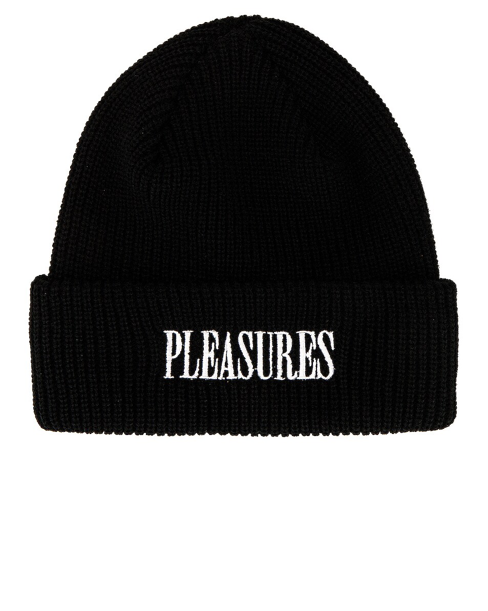 Image 1 of Pleasures Balance Logo Beanie in Black