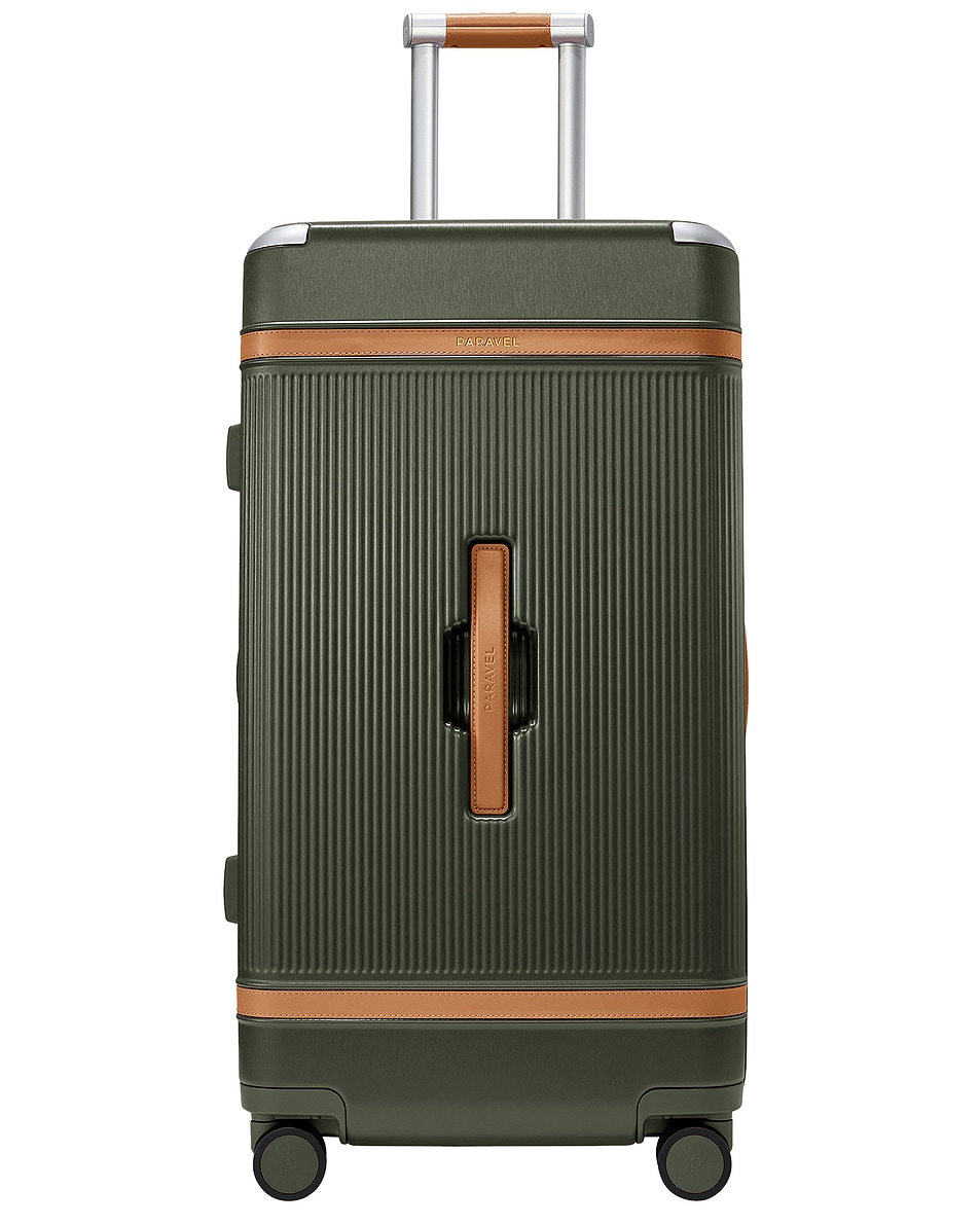 Image 1 of Paravel Aviator Trunk Suitcase in Safari Green