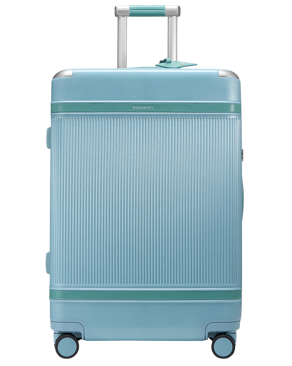 Image 1 of Paravel Aviator100 Checked Suitcase in Marine Blue