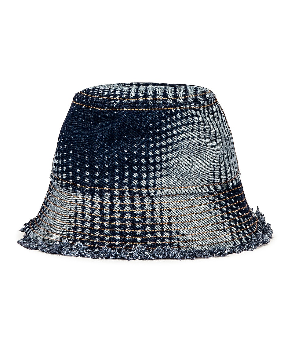 Image 1 of RABANNE Printed Bucket Hat in Blue & White Wave