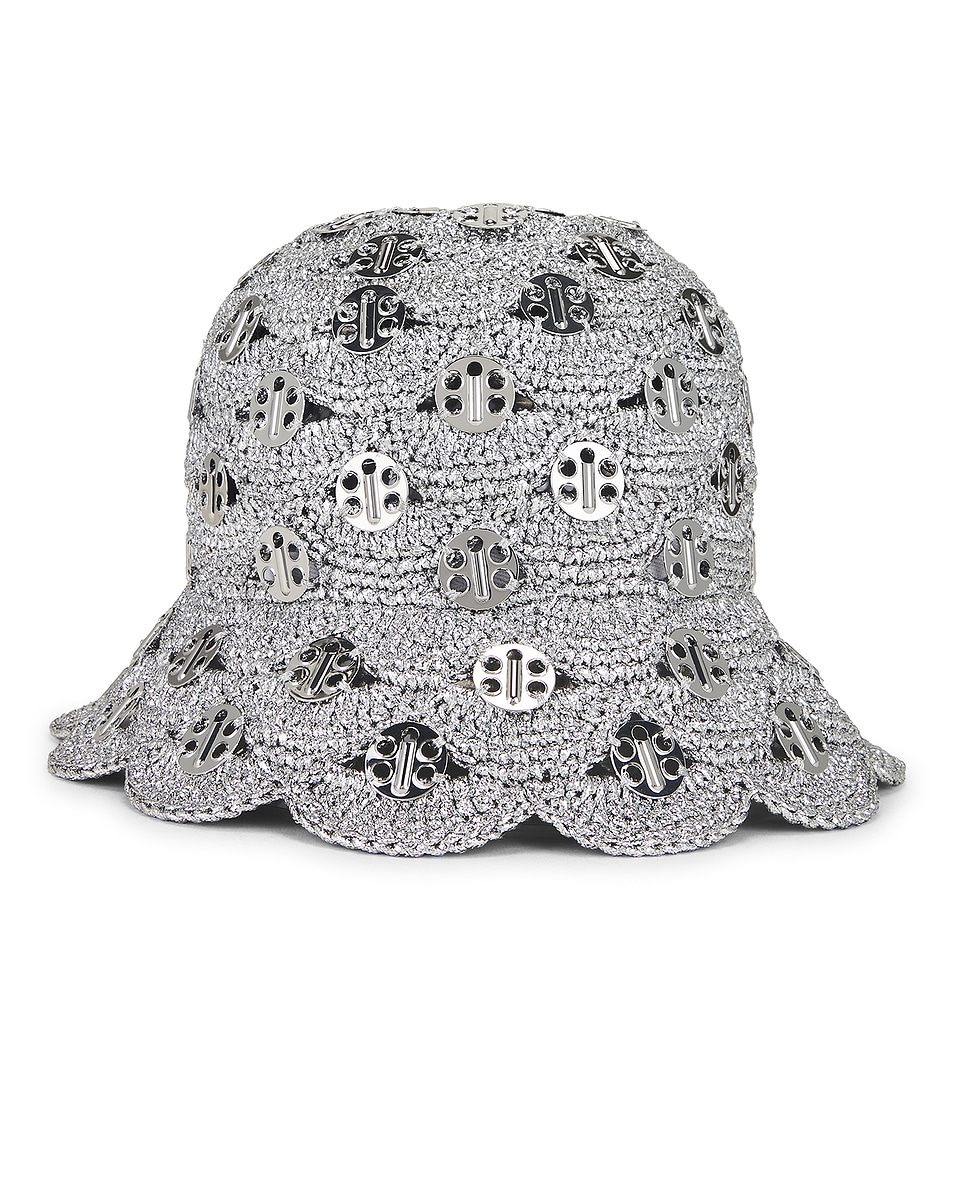 Image 1 of RABANNE Bucket Hat in Silver