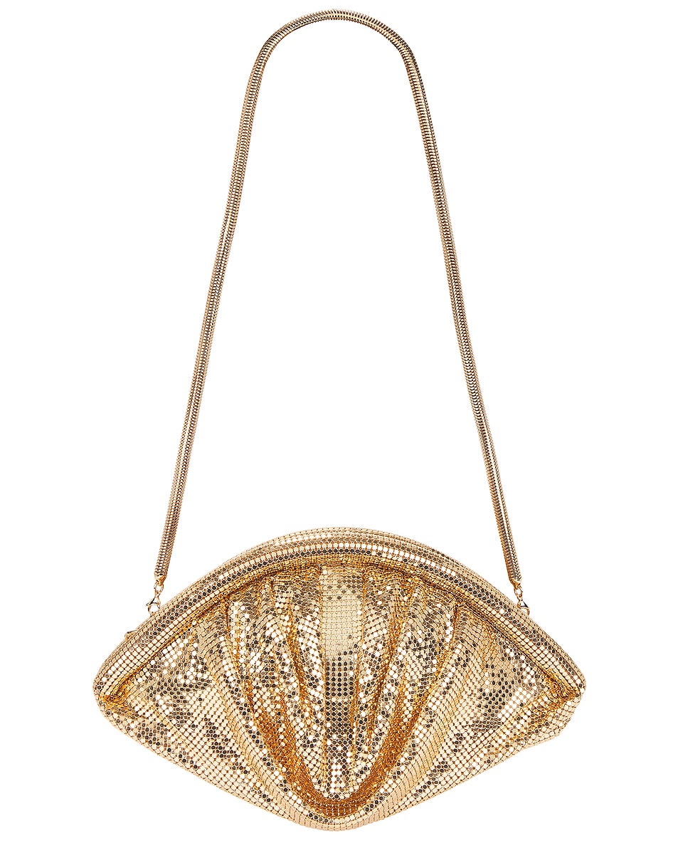 Image 1 of RABANNE Sequin Pochette in Gold