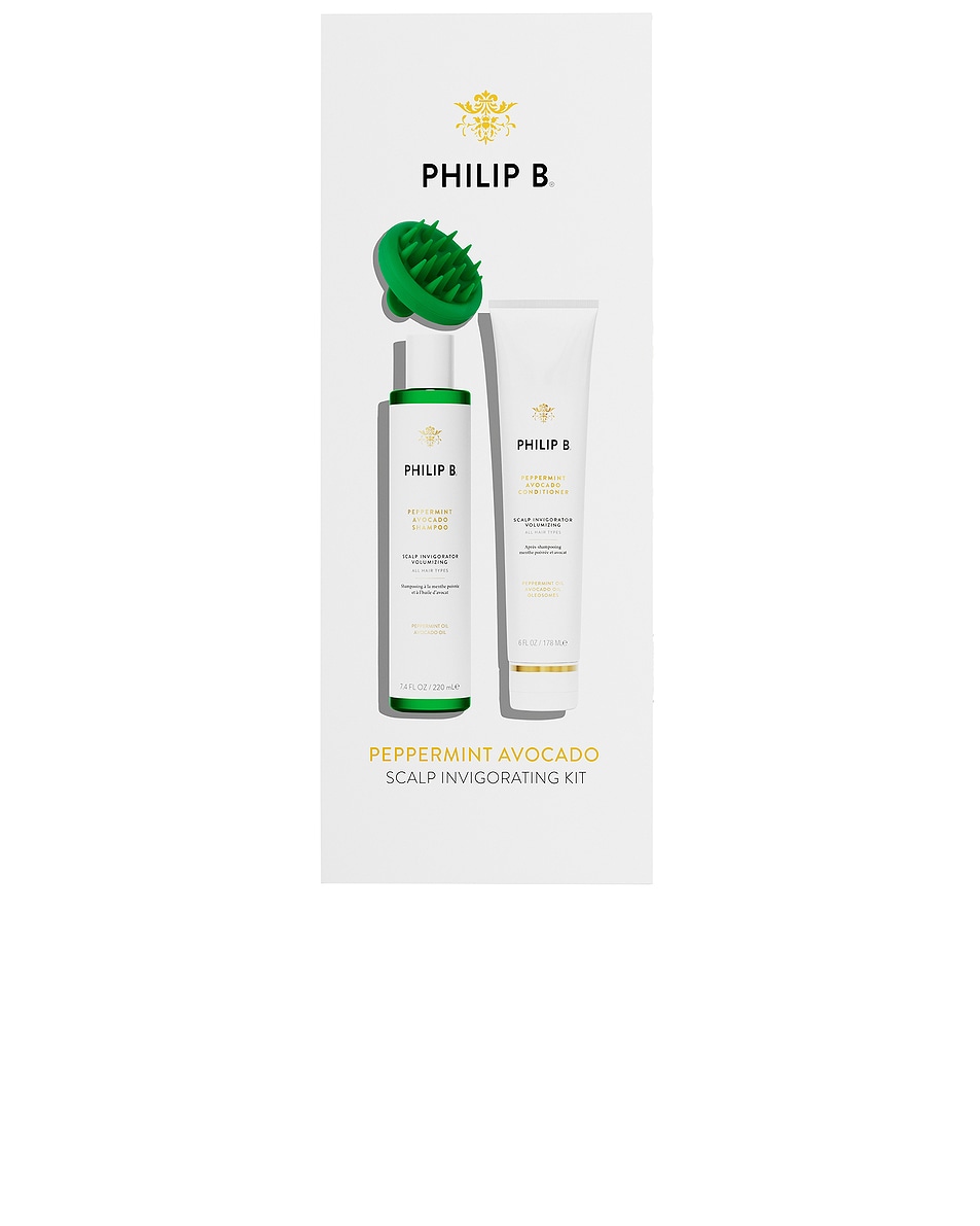 Image 1 of PHILIP B. Peppermint Avocado Scalp Invigorating Kit in 