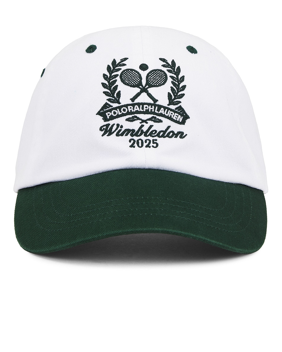 Image 1 of Polo Ralph Lauren Wimbledon Logo Sport Cap in White