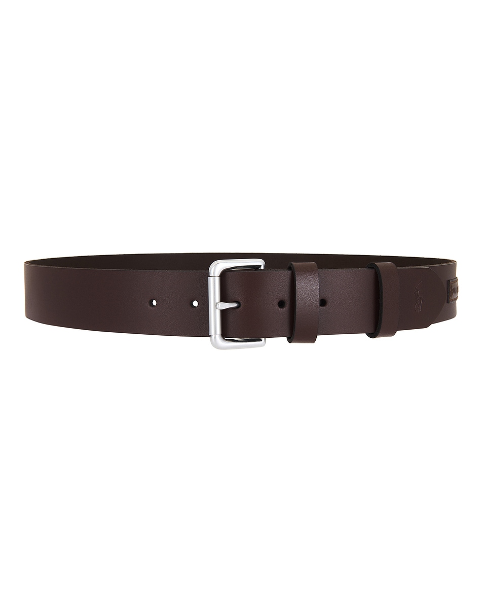 Image 1 of Polo Ralph Lauren Italian Saddle Leather Belt in Brown