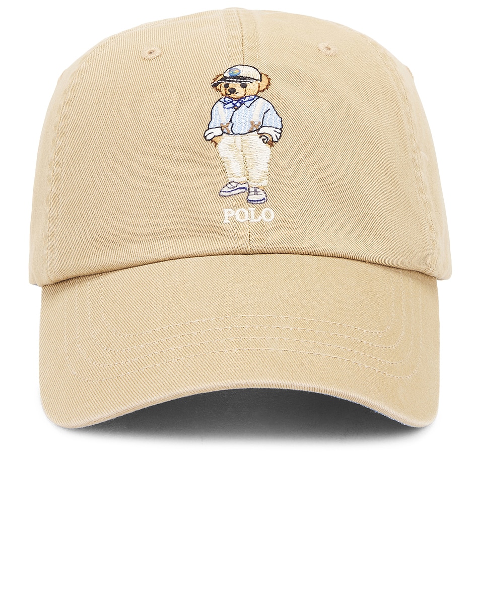 Image 1 of Polo Ralph Lauren Bear Cap in Cafe Tan