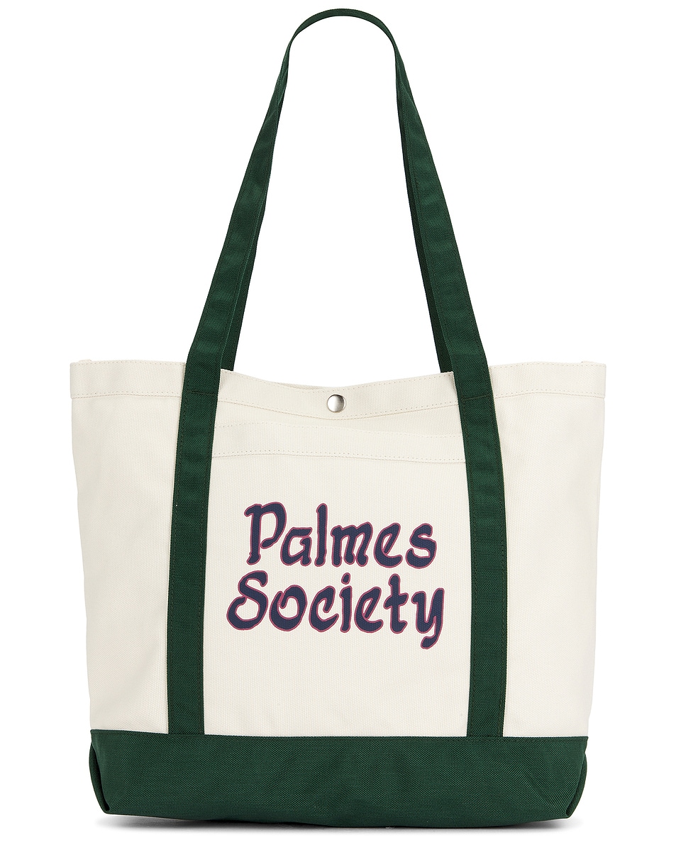 Image 1 of Palmes Medium Tote Bag in Dark Green