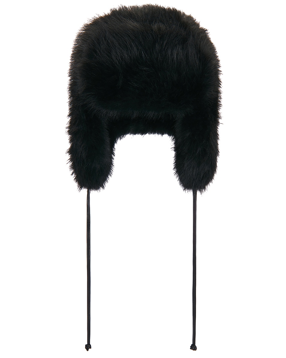 Image 1 of Perfect Moment Faux Fur Trapper Hat in Black