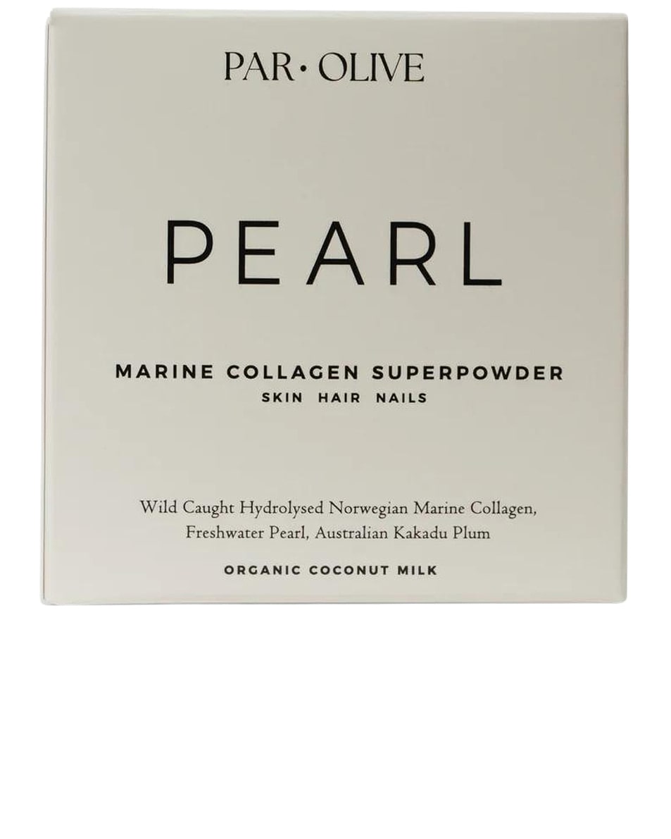 Image 1 of Par Olive Organic Coconut Pearl Marine Collagen Superpowder Travel Set in Organic Coconut