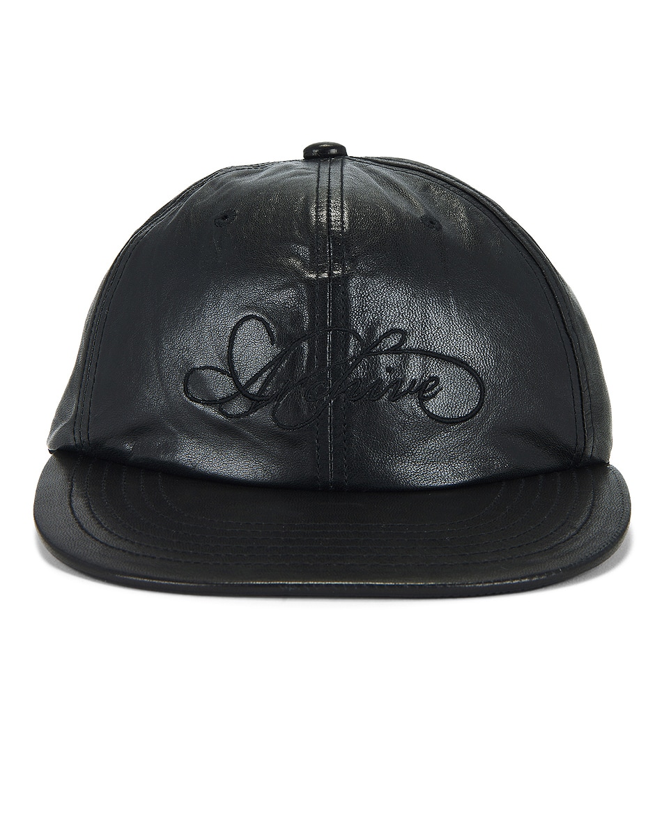 Image 1 of POST ARCHIVE FACTION (PAF) 8.0 Leather Cap Right in Black