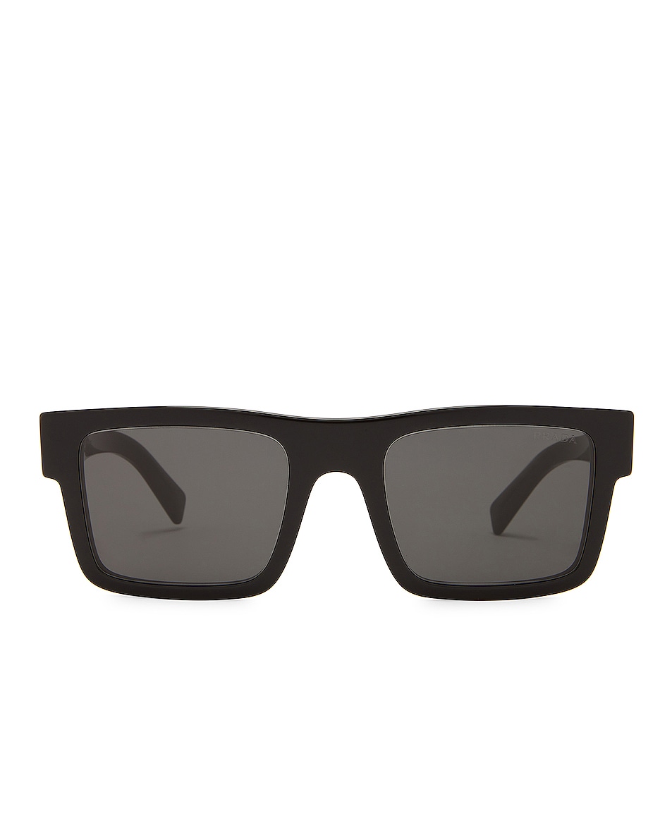 Image 1 of Prada Rectanglular Frame Sunglasses in Black