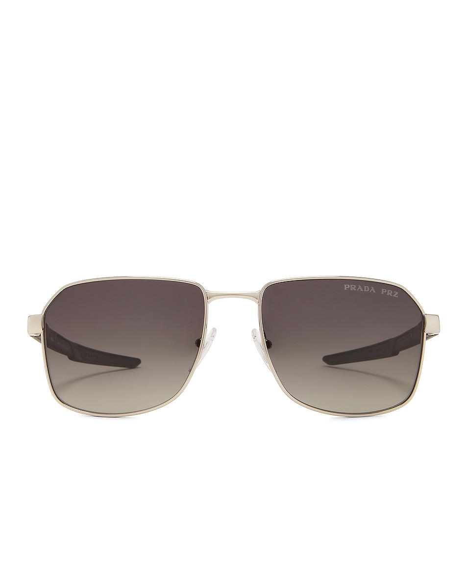 Image 1 of Prada Square Frame Polarized Sunglasses in Grey