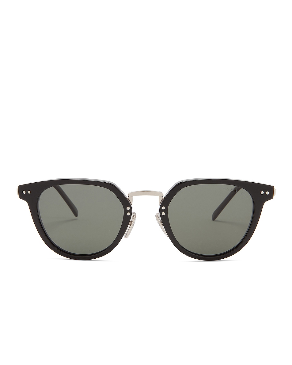 Image 1 of Prada 0PR 17YS Sunglasses in Black & Polar Green Crystal