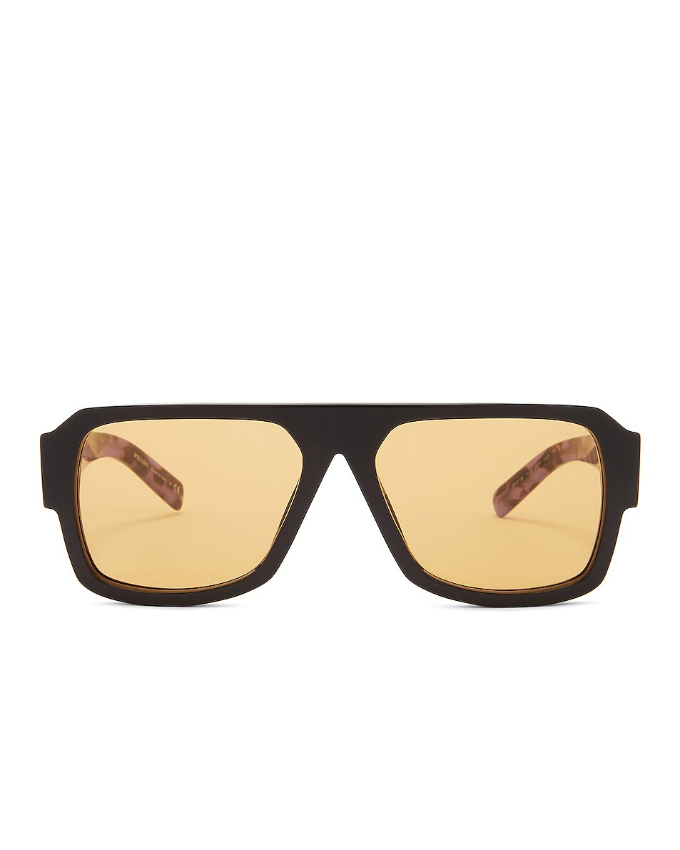 Image 1 of Prada 0PR 22YS Sunglasses in Black & Yellow