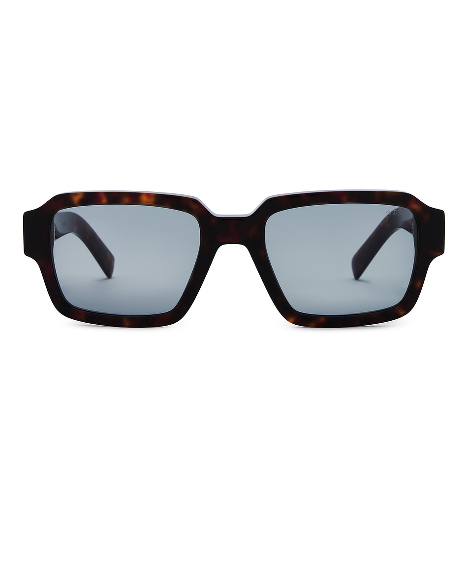 Image 1 of Prada Square Frame Sunglasses in Brown in Root Tortoise