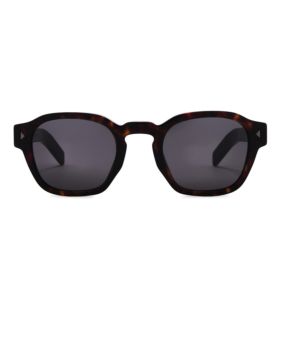 Image 1 of Prada Round Frame Sunglasses in Brown Tortoise in Tartaruga