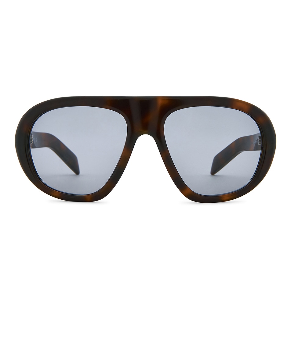 Image 1 of Prada Circular Sunglasses in Juniper Tortoise & Grey
