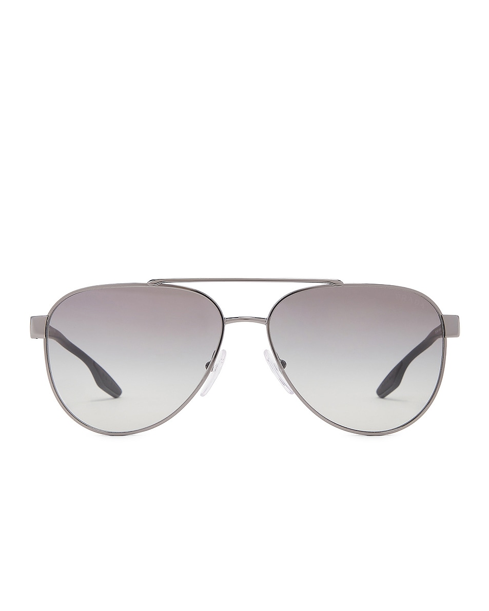 Image 1 of Prada Linea Rossa Aviator Sunglasses in Gunmetal