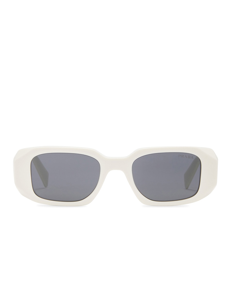 Image 1 of Prada Rectangle Sunglasses in Talc