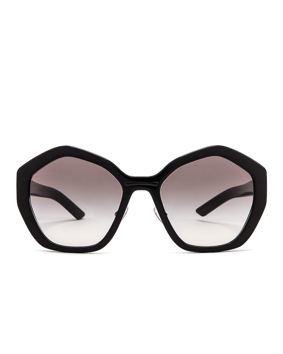 Image 1 of Prada Geometric Sunglasses in Black