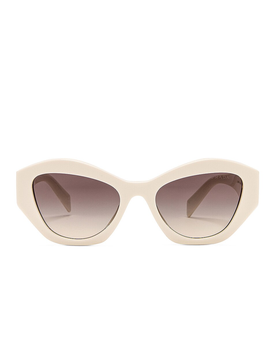 Image 1 of Prada Sculptural Symbole Sunglasses in White