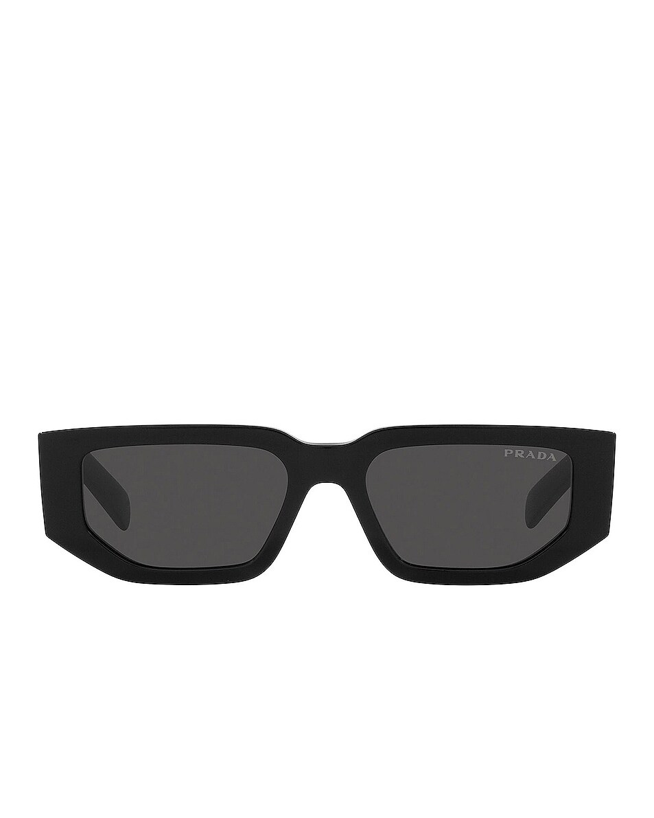 Image 1 of Prada Rectangle Sunglasses in Black