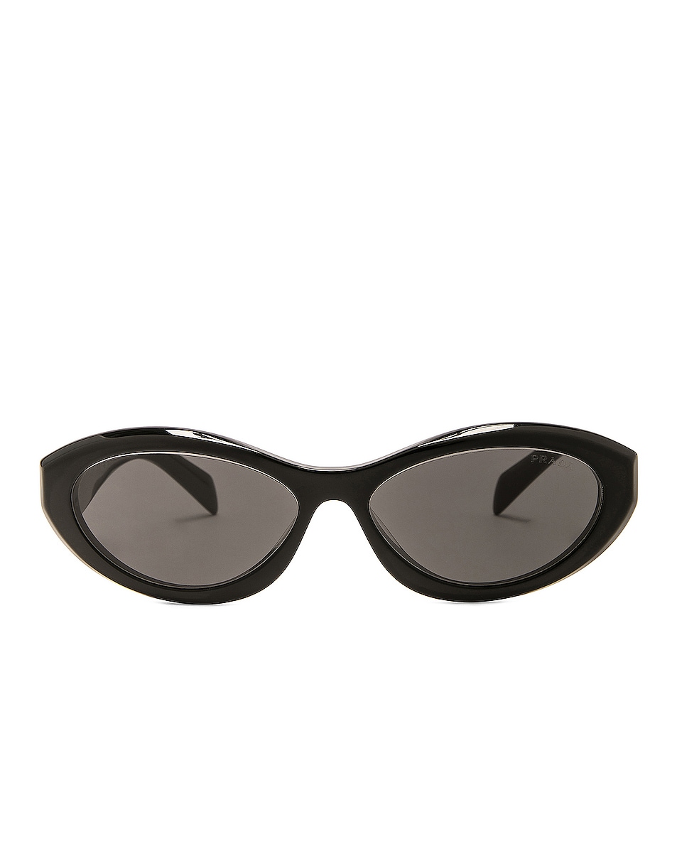 Image 1 of Prada Oval Sunglasses in Black
