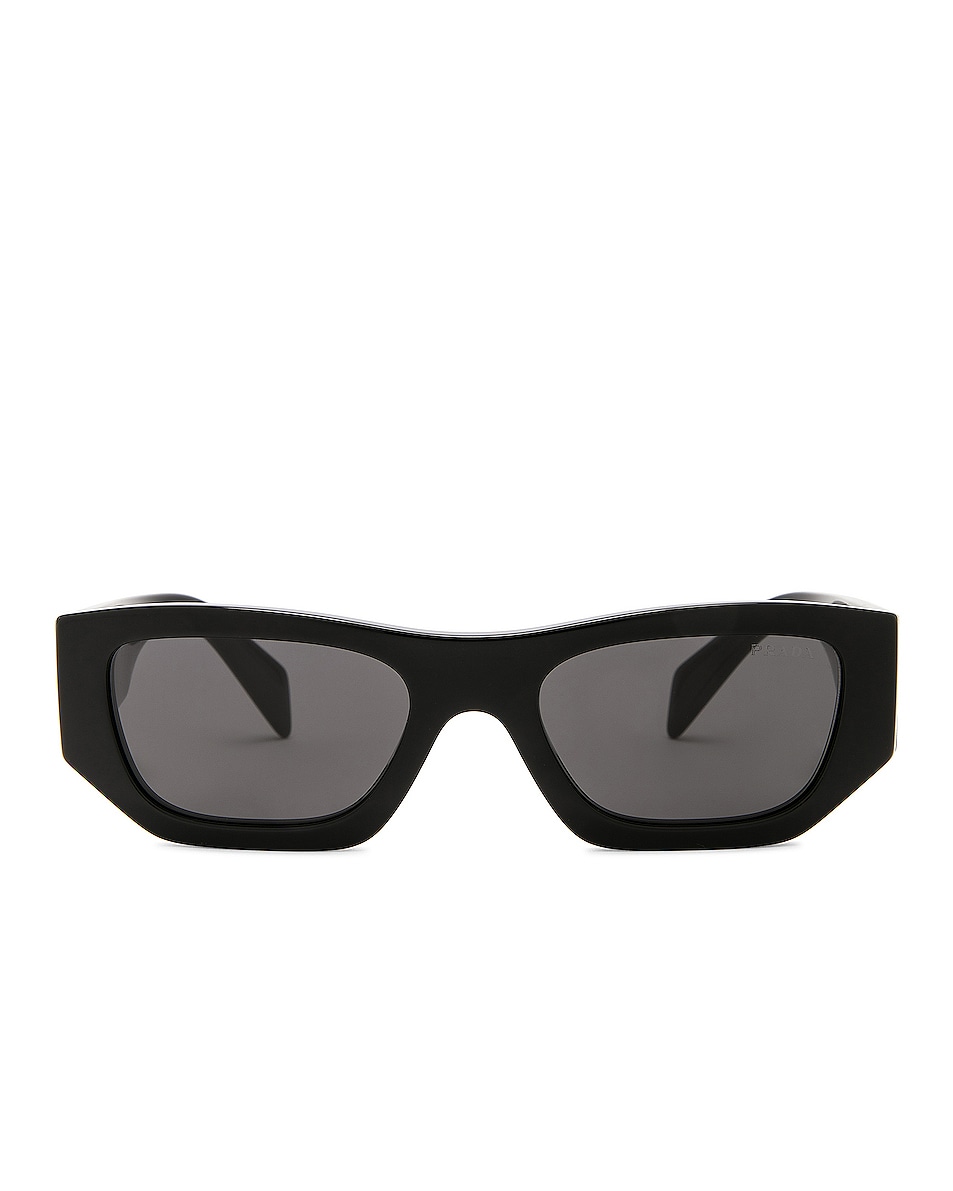 Image 1 of Prada Rectangle Sunglasses in Black