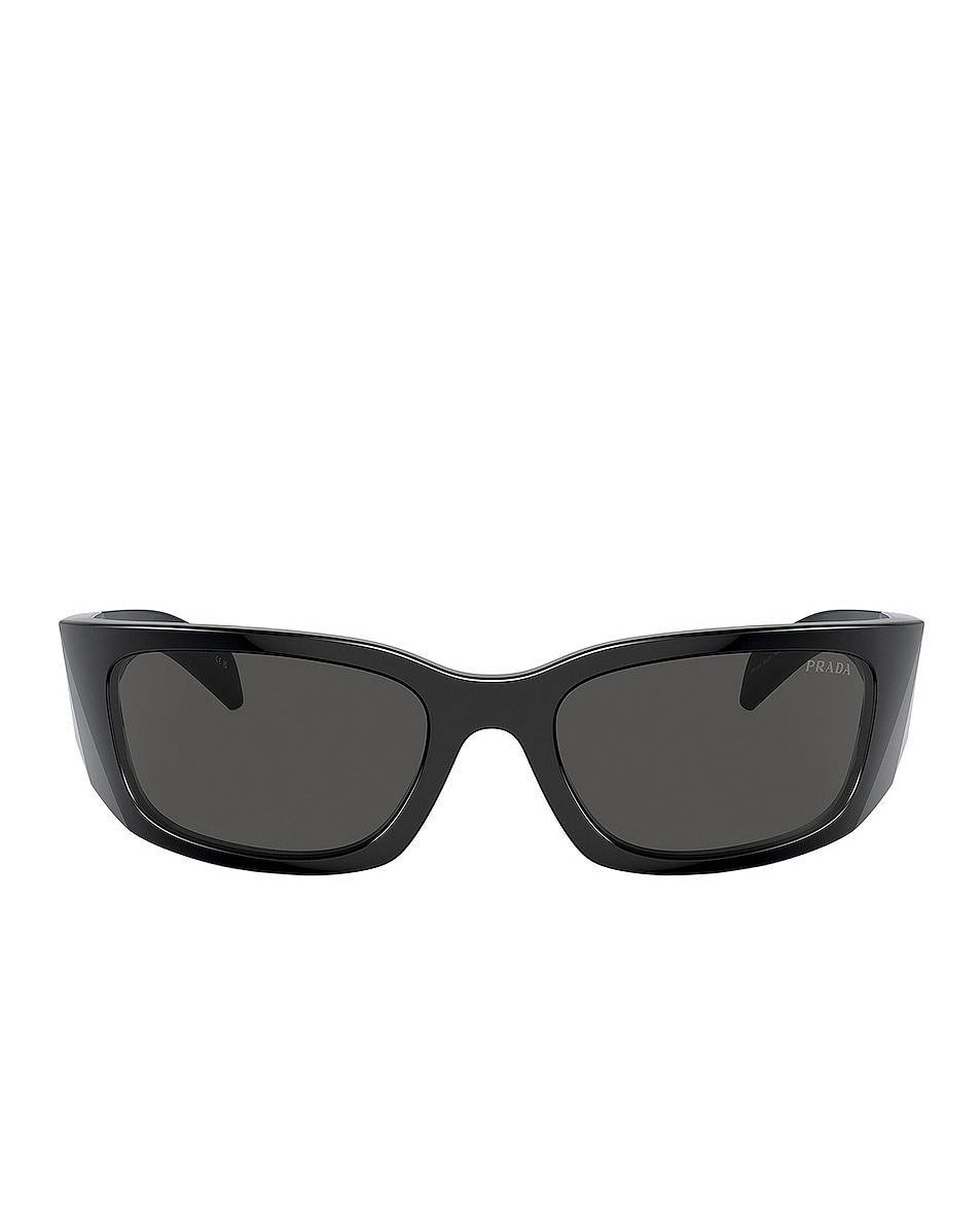 Image 1 of Prada Shield Sunglasses in Black