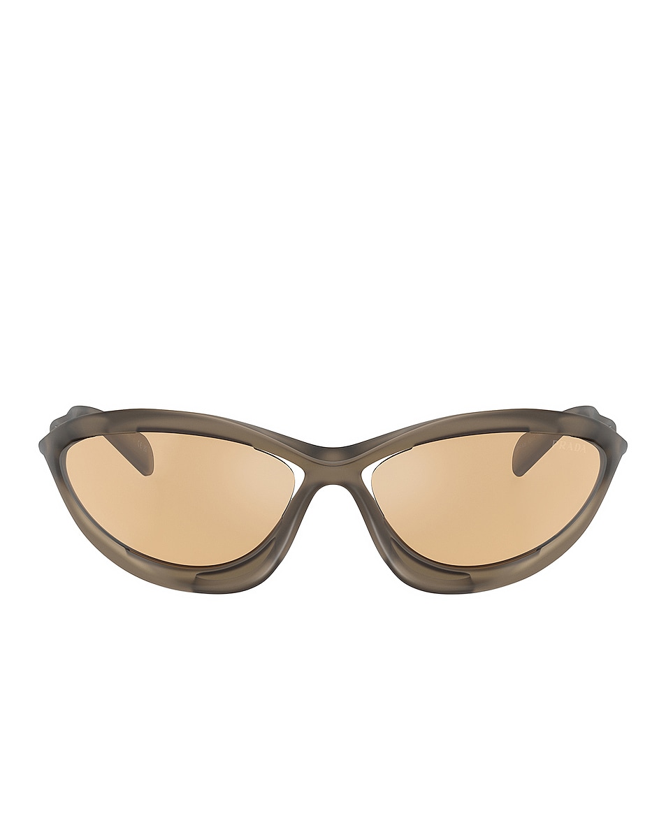 Image 1 of Prada Oval Sunglasses in Brown