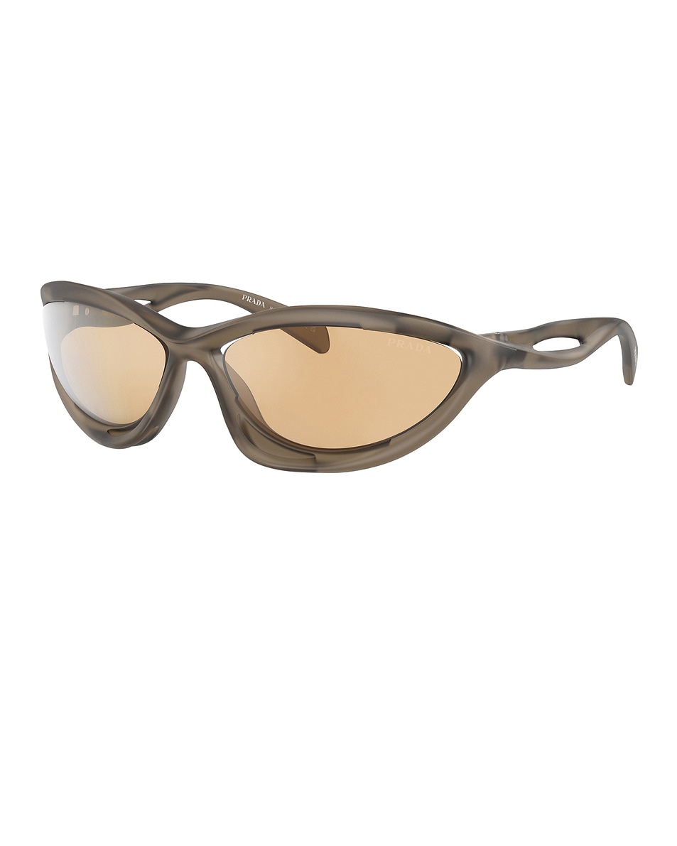 Image 2 of Prada Oval Sunglasses in Brown