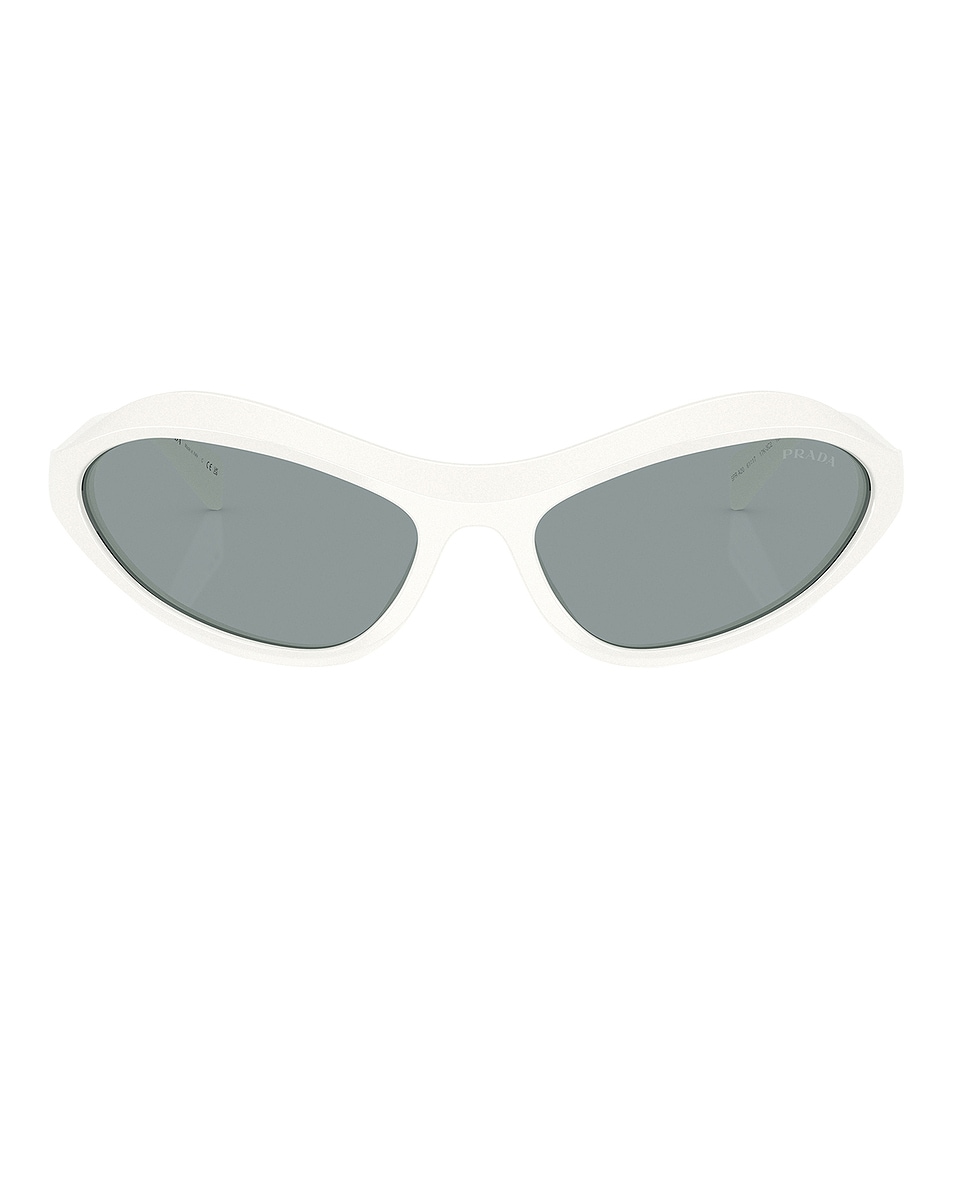 Image 1 of Prada Oval Sunglasses in Talc