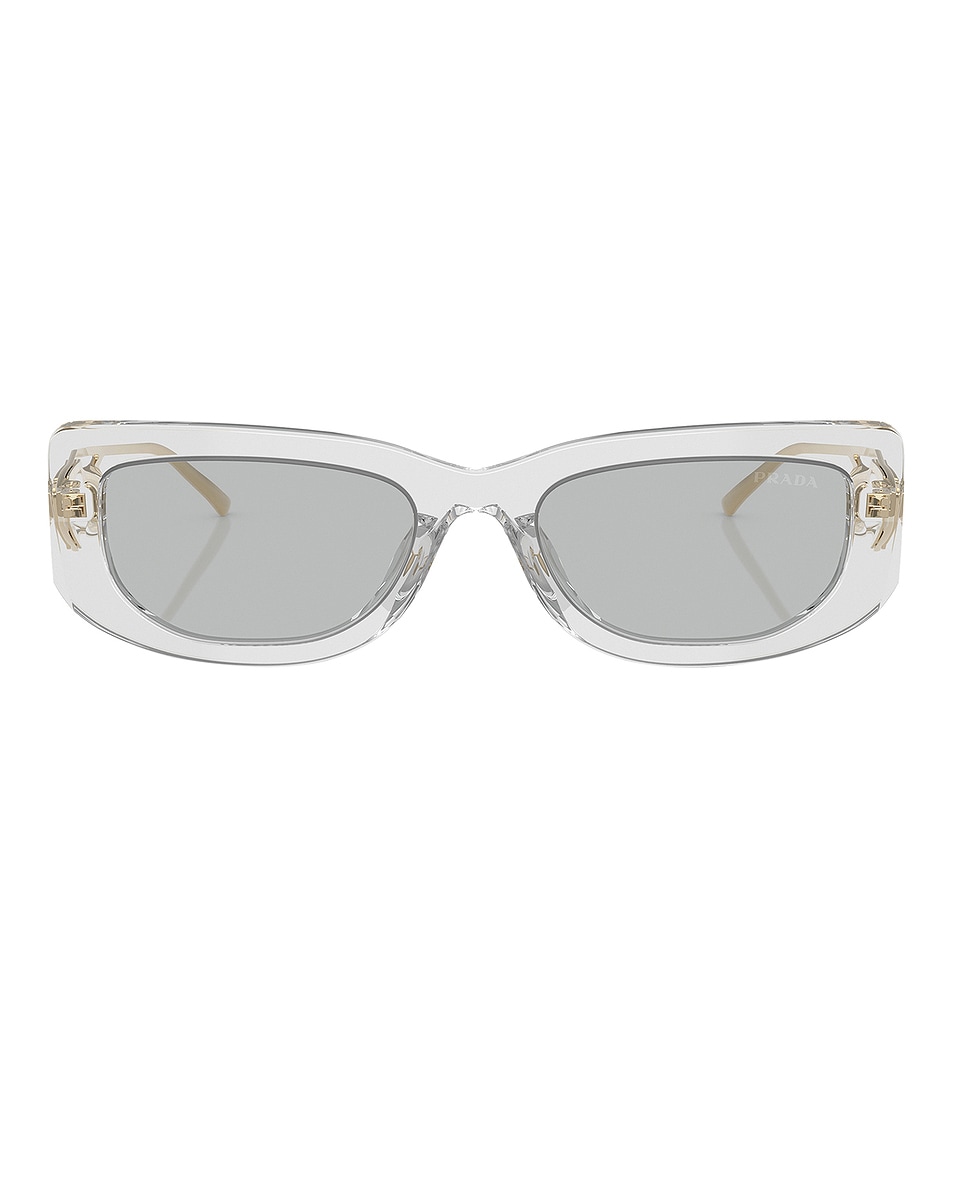 Image 1 of Prada Rectangular Sunglasses in Transparent