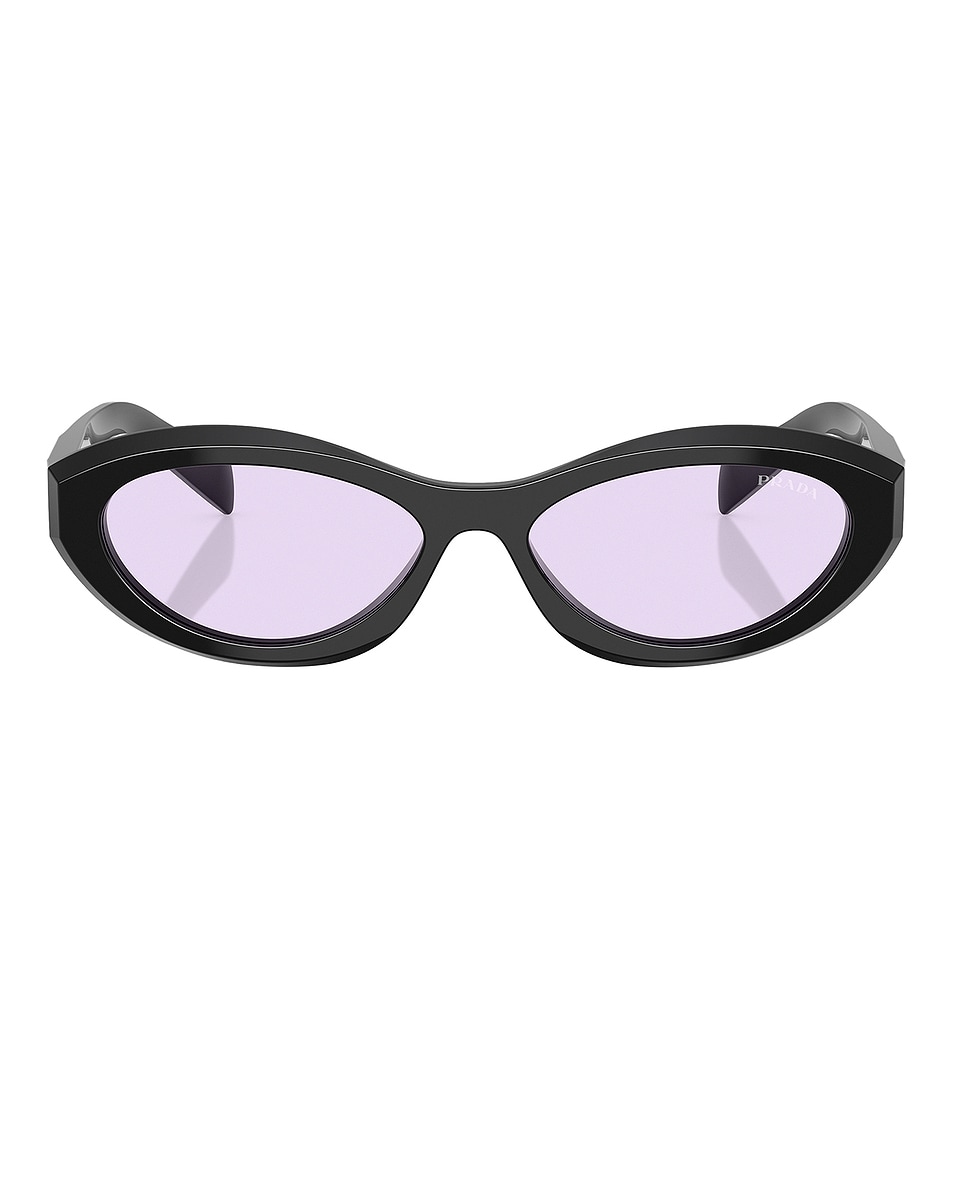 Image 1 of Prada Oval Sunglasses in Black