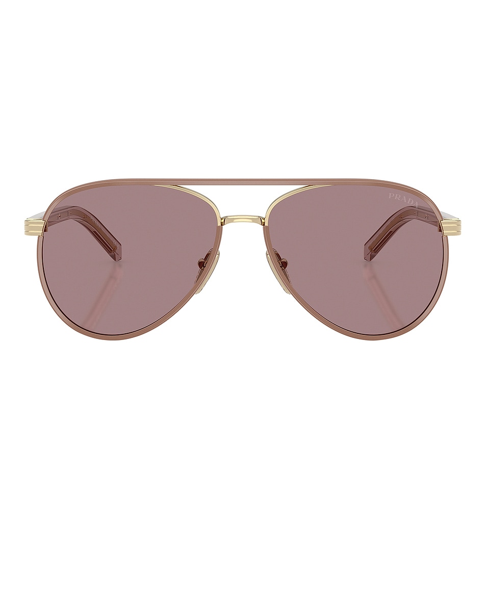 Image 1 of Prada Aviator Sunglasses in Pale Gold