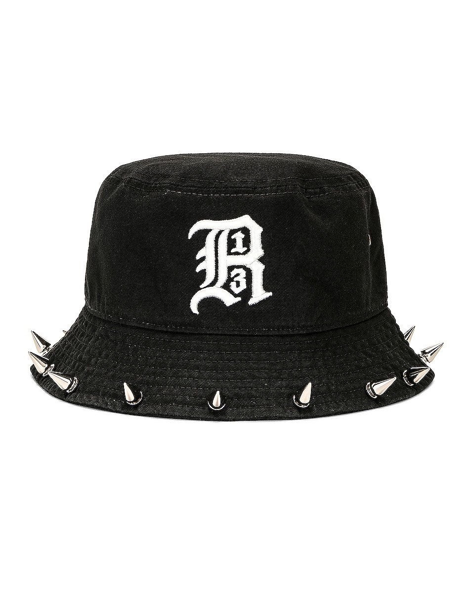 R13 Studded Bucket Hat in BLACK | FWRD