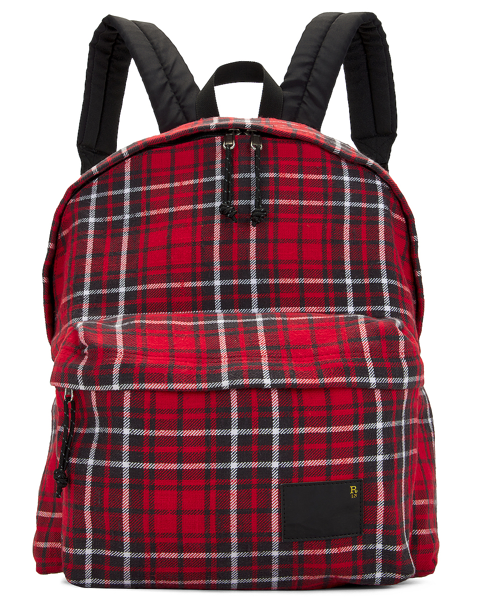 Image 1 of R13 Backpack in Red Plaid