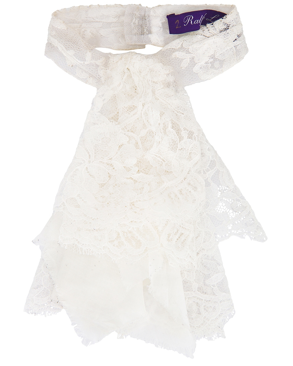 Image 1 of Ralph Lauren Collection Lace Scarf in White