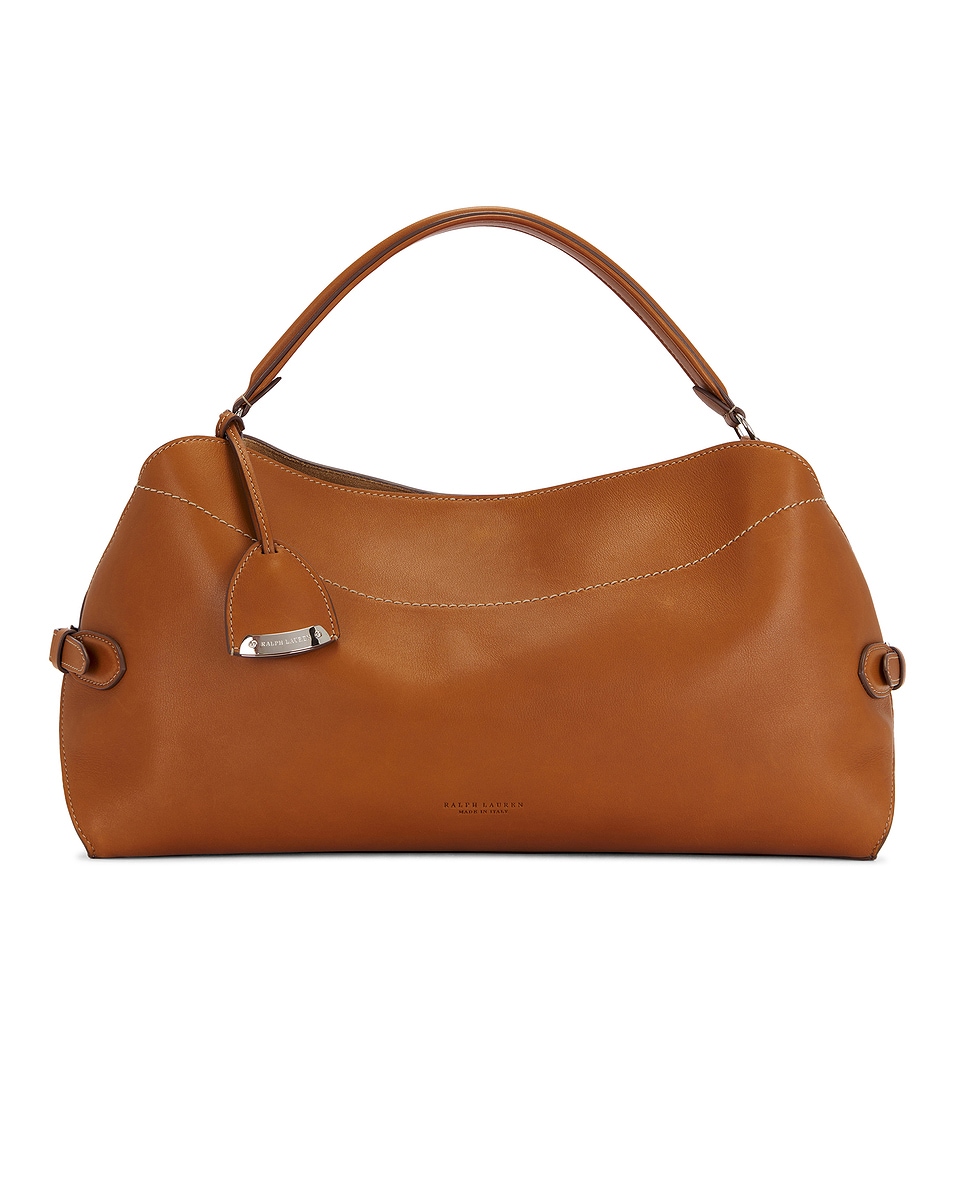 Image 1 of Ralph Lauren Collection The Ralph Calfskin Shoulder Bag in RL Gold