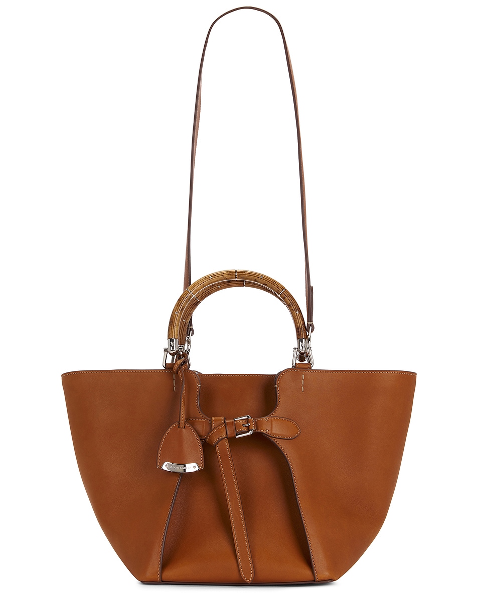 Image 1 of Ralph Lauren Collection The Ralph Calfskin Tote in RL Gold
