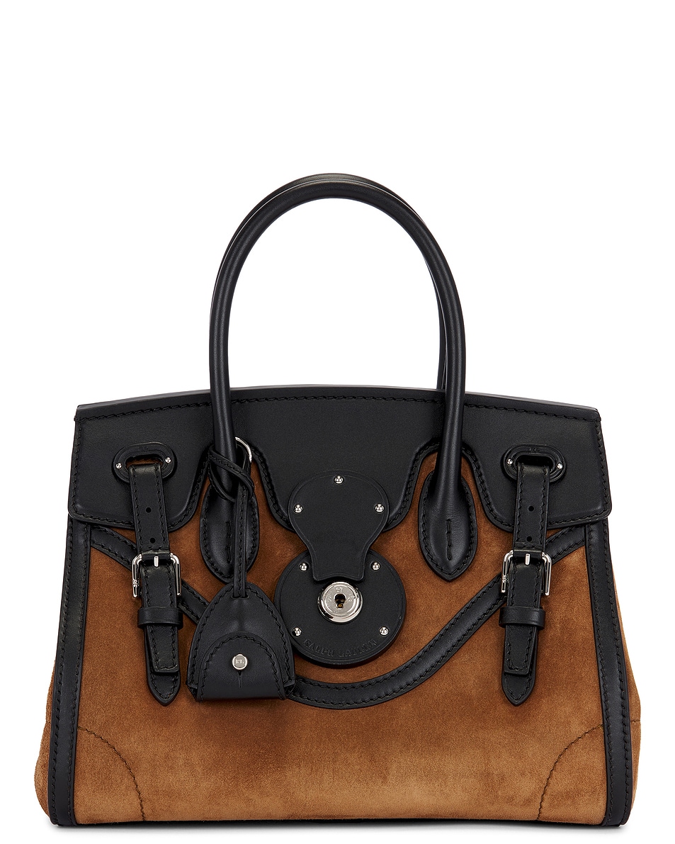 Image 1 of Ralph Lauren Collection Soft Ricky 27 Bag in Nutmeg & Black