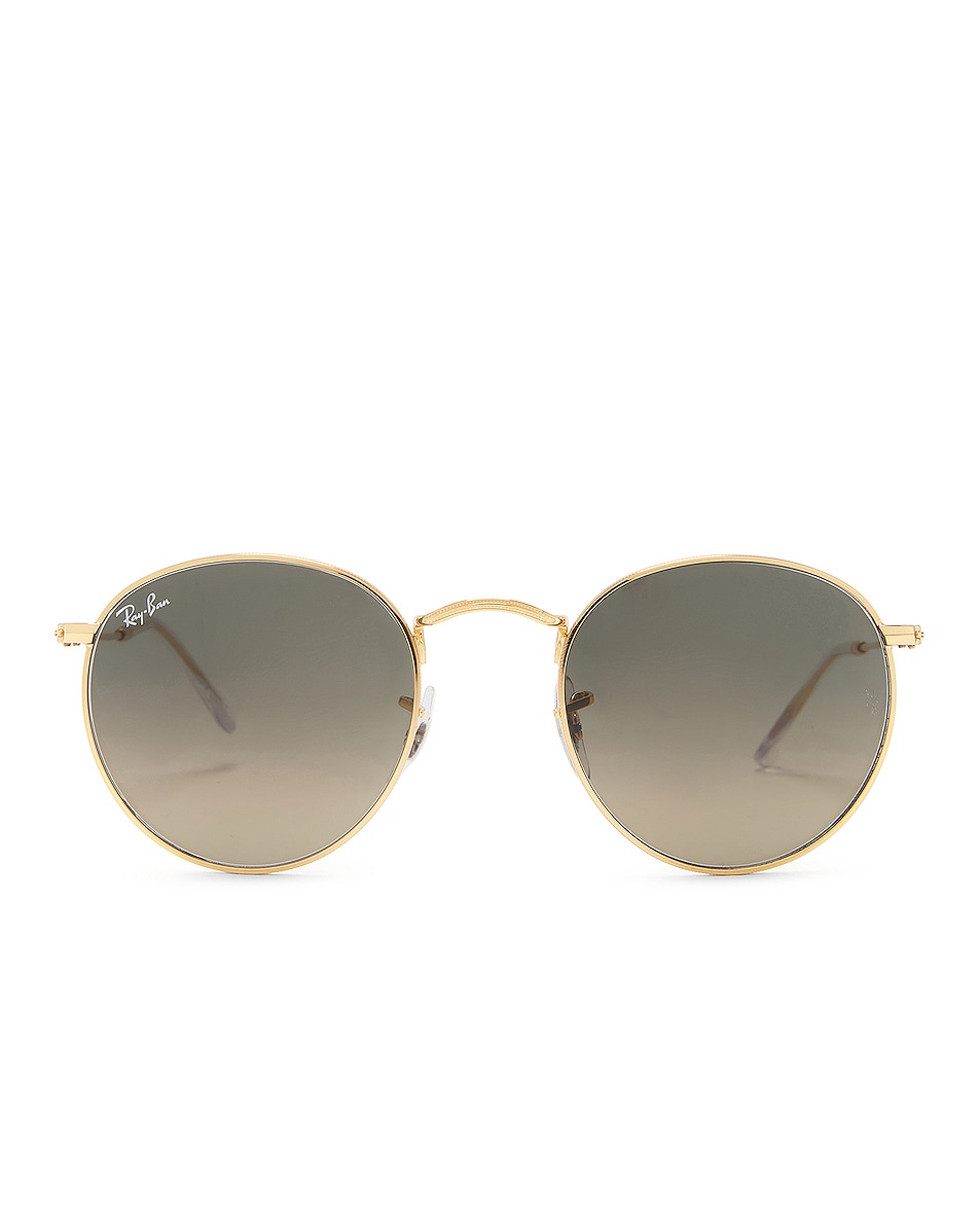 Image 1 of Ray-Ban Round Metal Sunglasses in Gold & Black