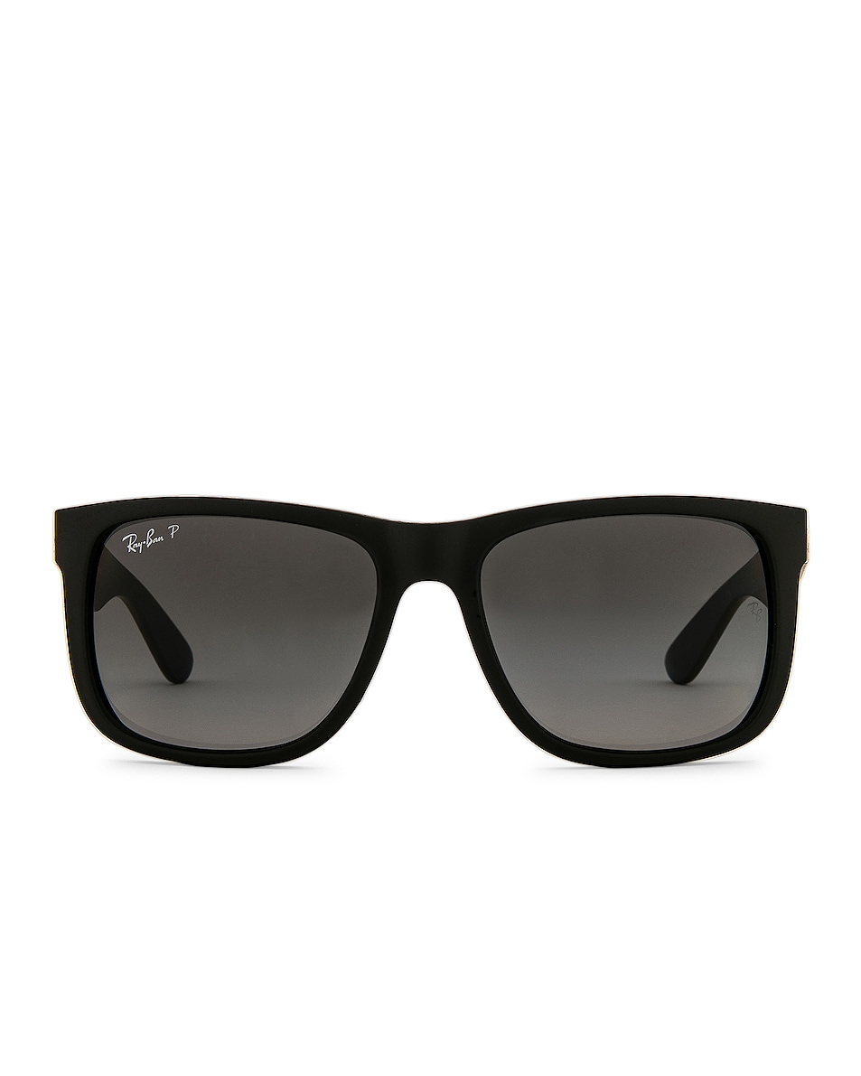 Image 1 of Ray-Ban Justin 55mm Polarized Sunglasses in Black