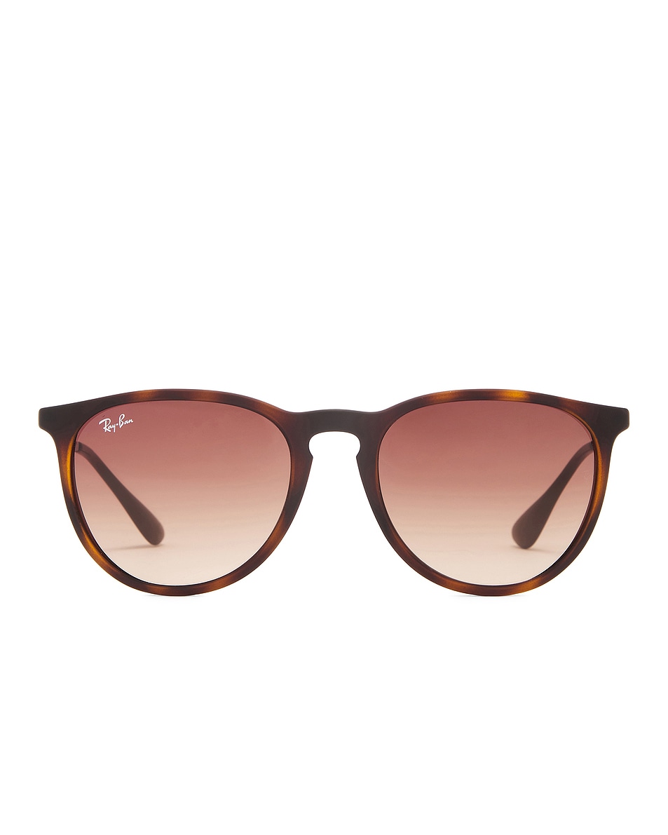 Image 1 of Ray-Ban Erika Classic Oval Sunglasses in Rubber Havana