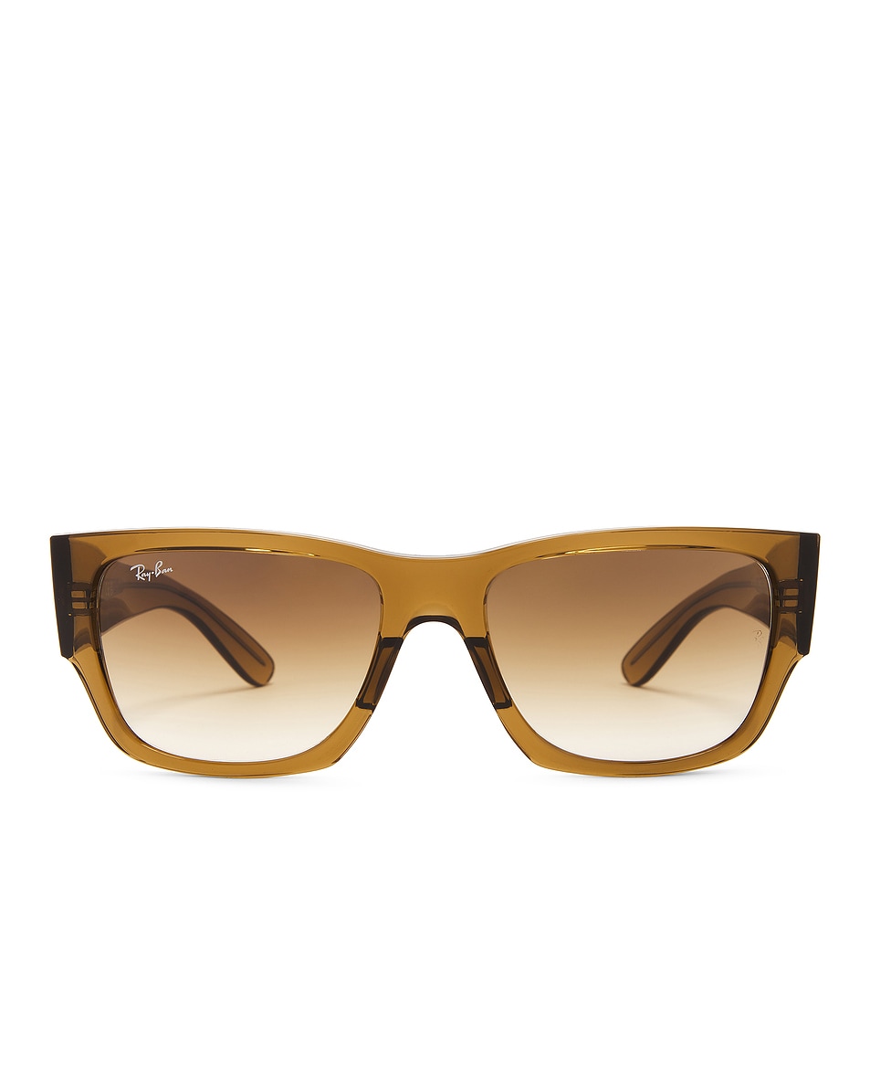 Image 1 of Ray-Ban Carlos Square Sunglasses in Brown