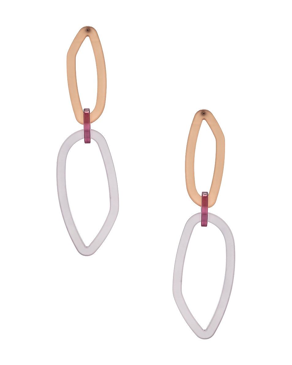 Image 1 of Rachel Comey Elm Earrings in Pink & Lavender