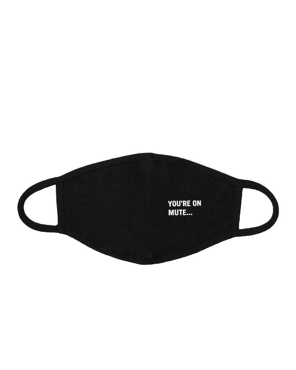 Image 1 of RE/DONE Jersey "You're On Mute" Mask in Black