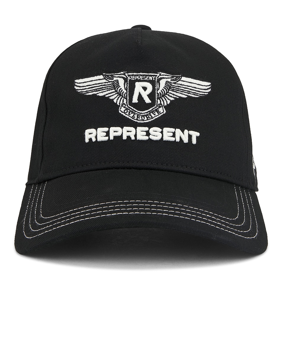 Image 1 of REPRESENT Overdrive Badge Cap in Jet Black